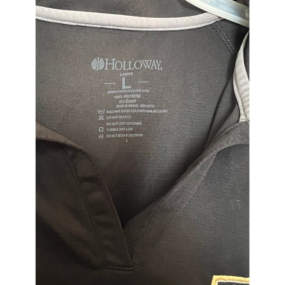 Holloway Ladies L Purdue polo shirt black and gray - Picture 3 of 3